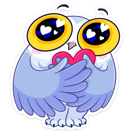 ❤️ Стикер «Сова Плюша • Plush Owl» для Telegram