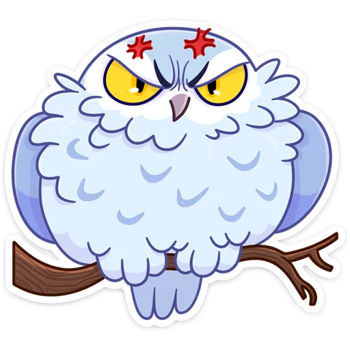 😠 Стикер «Сова Плюша • Plush Owl» для Telegram