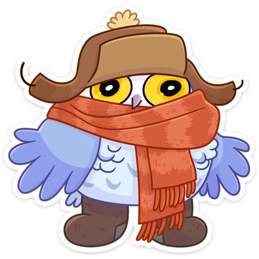 🥶 Стикер «Сова Плюша • Plush Owl» для Telegram
