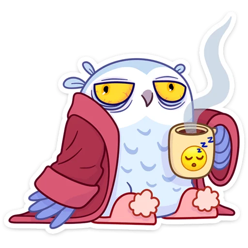☕️ Стикер «Сова Плюша • Plush Owl» для Telegram