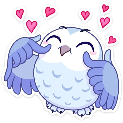 🥰 Стикер «Сова Плюша • Plush Owl» для Telegram