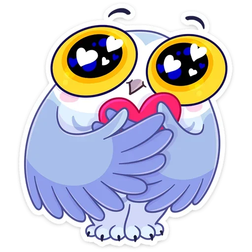 ❤️ Стикер «Сова Плюша» для Telegram
