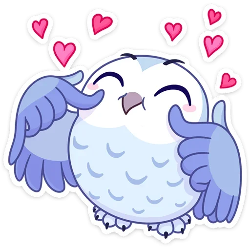 🥰 Стикер «Сова Плюша» для Telegram