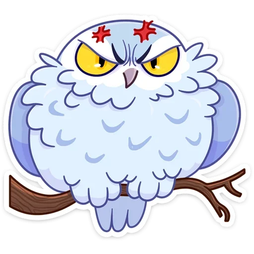 😠 Стикер «Сова Плюша» для Telegram