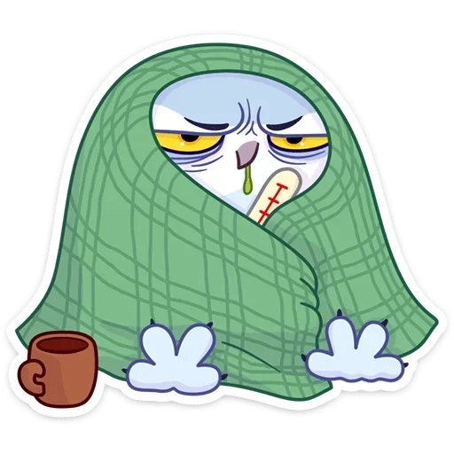 🤒 Стикер «Сова Плюша» для Telegram