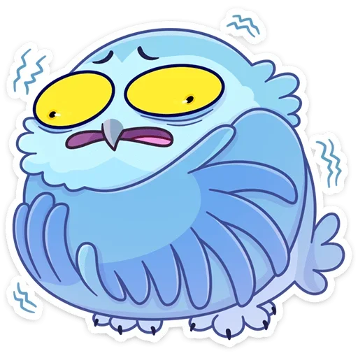 🥶 Стикер «Сова Плюша» для Telegram