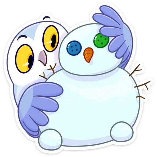 ☃️ Стикер «Сова Плюша» для Telegram