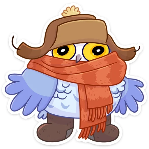 🥶 Стикер «Сова Плюша» для Telegram