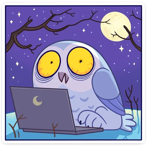 😳 Стикер «Сова Плюша» для Telegram
