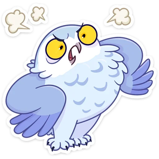 😡 Стикер «Сова Плюша» для Telegram
