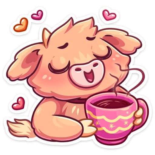 ☕️ Стикер «Плюшик» для Telegram