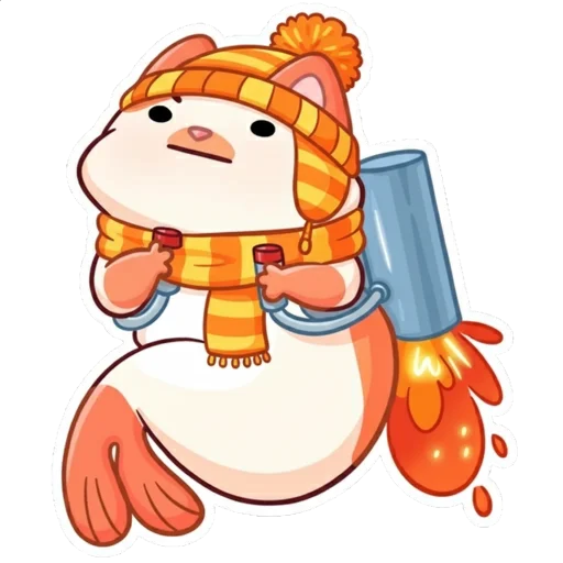 💪 Стикер «Миу-мяу в шапке» для Telegram
