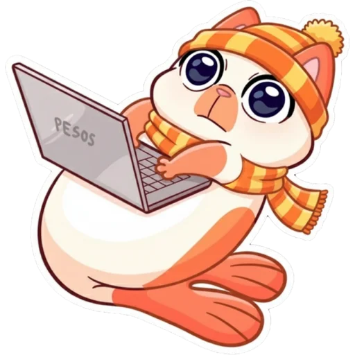😱 Стикер «Миу-мяу в шапке» для Telegram