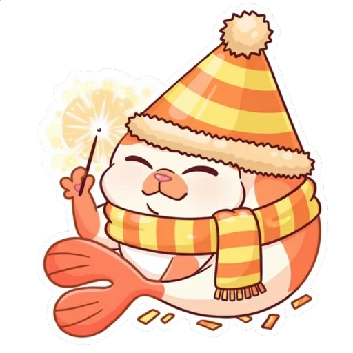 😊 Стикер «Миу-мяу в шапке» для Telegram