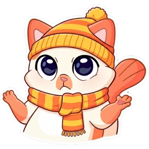 🤷‍♂ Стикер «Миу-мяу в шапке» для Telegram