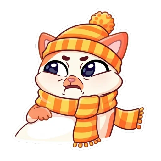 🤢 Стикер «Миу-мяу в шапке» для Telegram