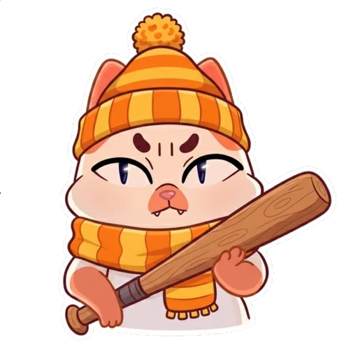 🤬 Стикер «Миу-мяу в шапке» для Telegram