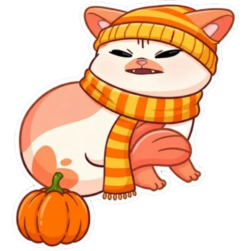 🤢 Стикер «Миу-мяу в шапке» для Telegram