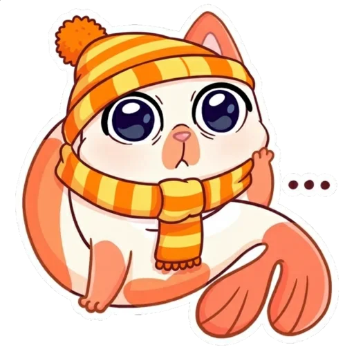 😶 Стикер «Миу-мяу в шапке» для Telegram