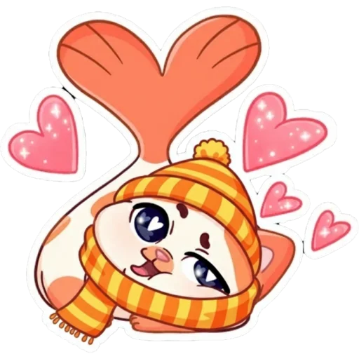 😍 Стикер «Миу-мяу в шапке» для Telegram