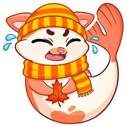😂 Стикер «Миу-мяу в шапке» для Telegram