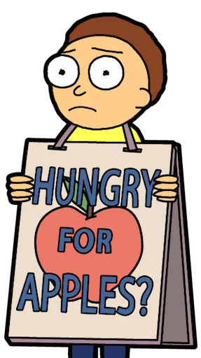 🍎 Стикер «Pocket Mortys» для Telegram