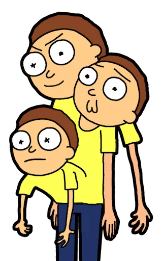 👬 Стикер «Pocket Mortys» для Telegram
