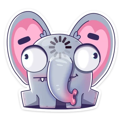 😜 Стикер «Подозрительный Слон» для Telegram