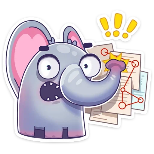 😀 Стикер «Подозрительный Слон» для Telegram
