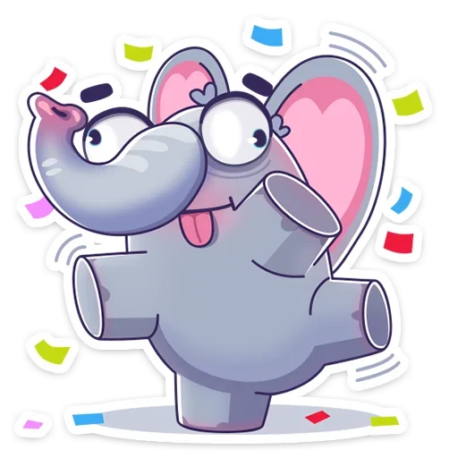 🥳 Стикер «Подозрительный Слон» для Telegram