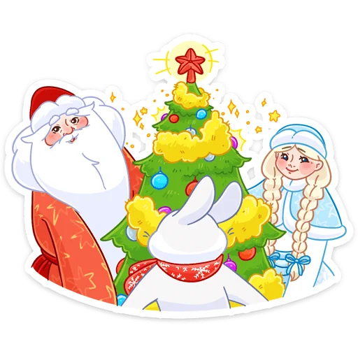 🎄 Стикер «Поезд Деда Мороза» для Telegram
