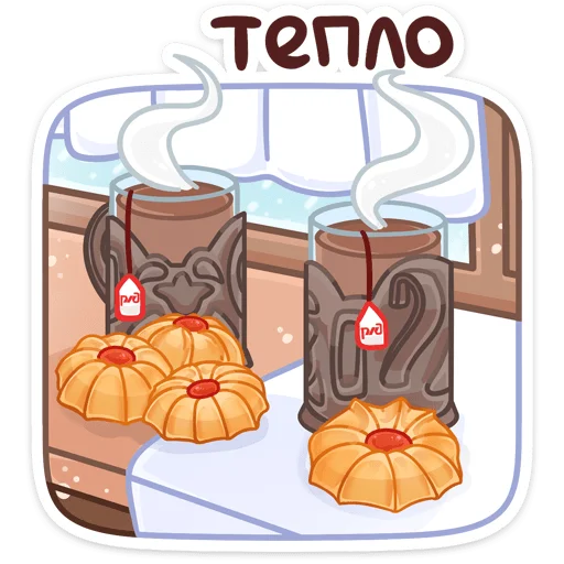 🍪 Стикер «Поезд Деда Мороза» для Telegram