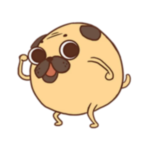 Стикерпак Poggo the Pug (FULL) [英文] для Telegram — скачать