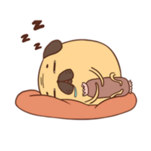 💤 Стикер «Poggo the Pug (FULL) [英文]» для Telegram