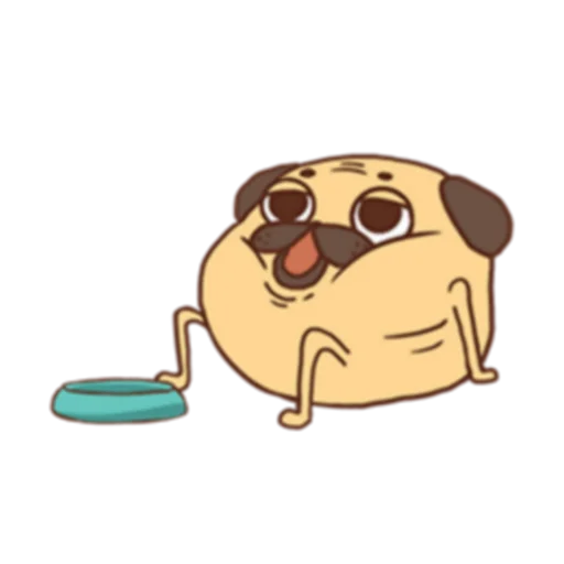 🍽 Стикер «Poggo the Pug (FULL) [英文]» для Telegram