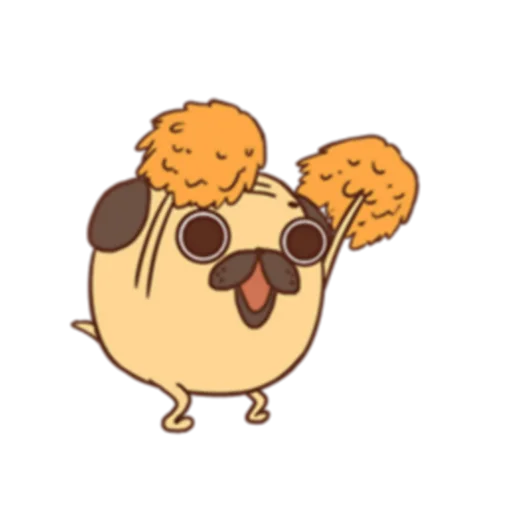 💪 Стикер «Poggo the Pug (FULL) [英文]» для Telegram