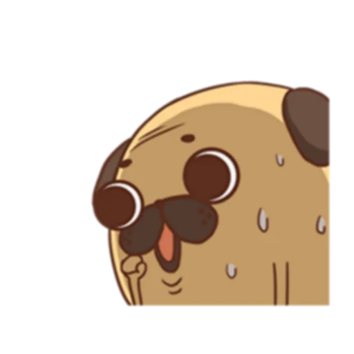 😰 Стикер «Poggo the Pug (FULL) [英文]» для Telegram