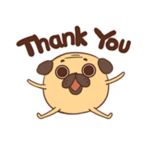 🙏 Стикер «Poggo the Pug (FULL) [英文]» для Telegram
