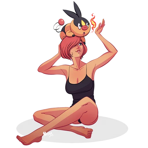 😻 Стикер «Girls&Pokemon» для Telegram