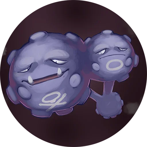 🤝 Стикер «Pokemon Koffing» для Telegram