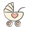 👶 Эмодзи «Фея детского сна - розовые буквы и иконки с бэбиками для мам» для Telegram