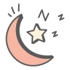 🌙 Эмодзи «Фея детского сна - розовые буквы и иконки с бэбиками для мам» для Telegram