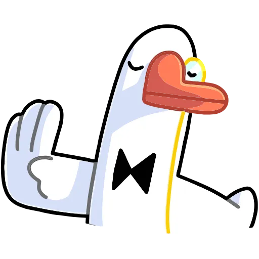 Стикерпак Гусь — за мат кусь&; для Telegram