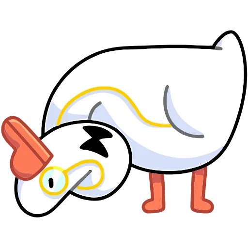 🙃 Эмодзи «Гусь — за мат кусь&;» для Telegram