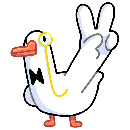✌️ Эмодзи «Гусь — за мат кусь&;» для Telegram