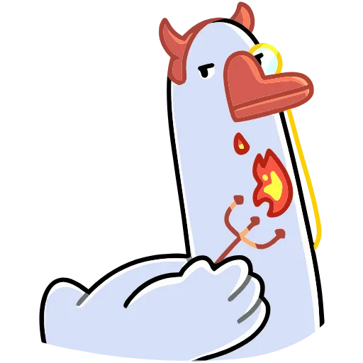 😈 Эмодзи «Гусь — за мат кусь&;» для Telegram