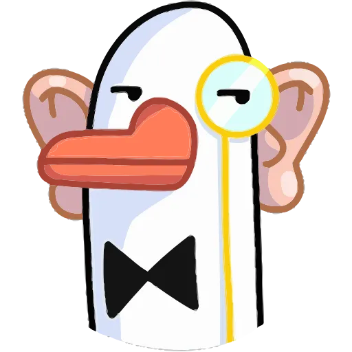 👂 Эмодзи «Гусь — за мат кусь&;» для Telegram