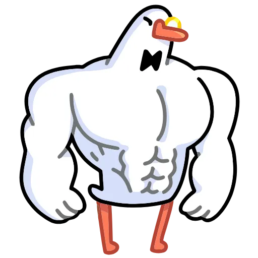 💪 Эмодзи «Гусь — за мат кусь&;» для Telegram