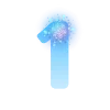 1⃣ Эмодзи «Голубые буквы и иконки» для Telegram