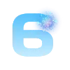6⃣ Эмодзи «Голубые буквы и иконки» для Telegram